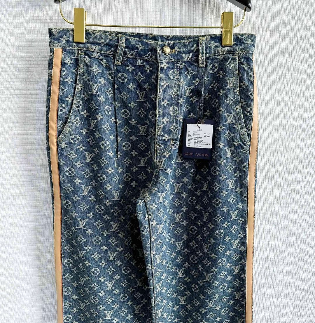 LV Monogram Denim Tailored Pants