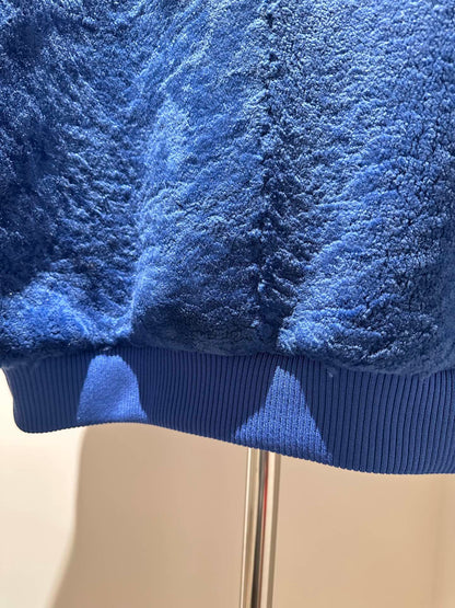 Lv Signature Shearling Track Top Lambswool Blouson