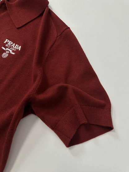 PRD Logo Wool Polo Half Zip Shirt
