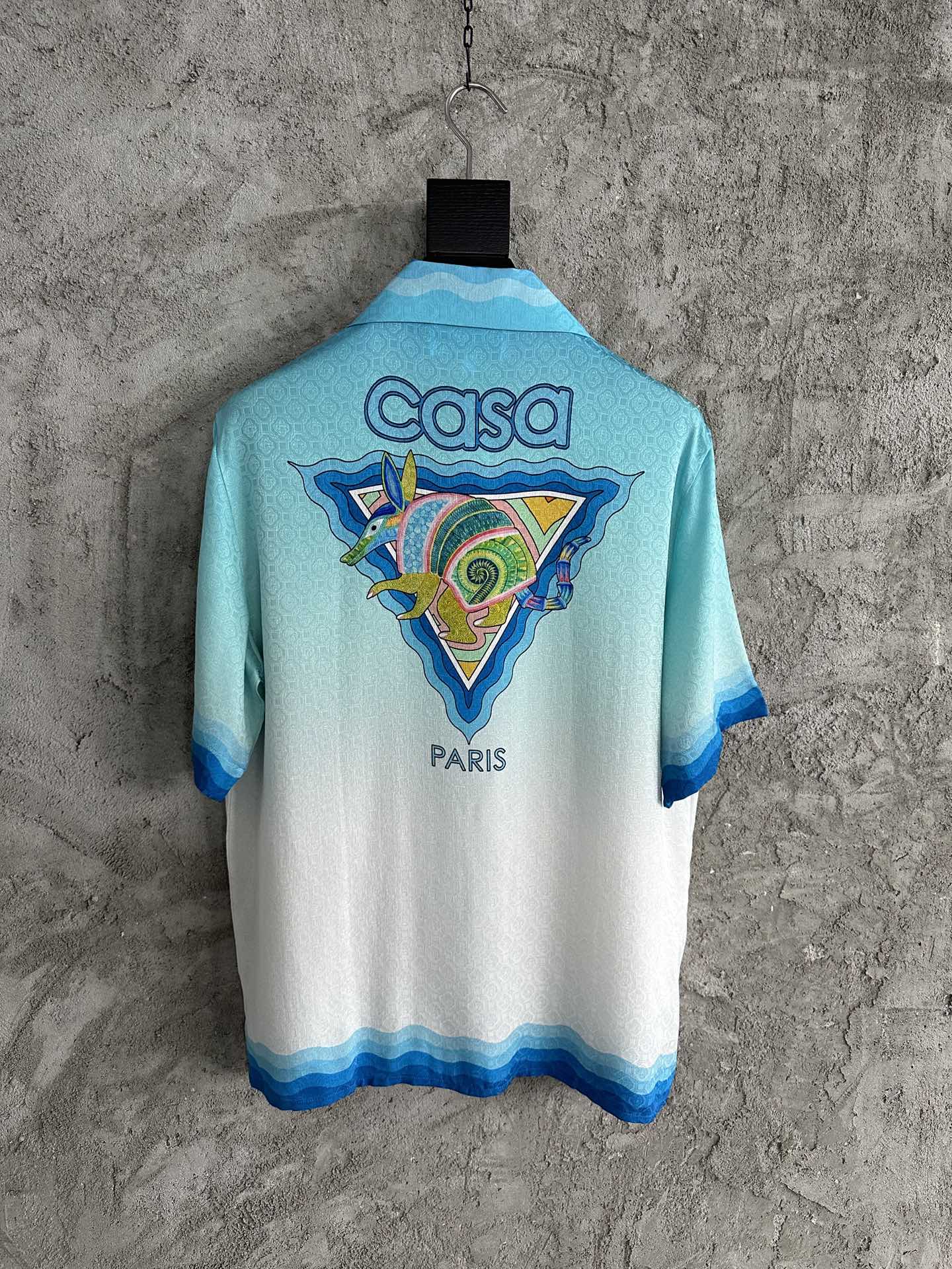 Casablanca Monogram Short Silk Shirt