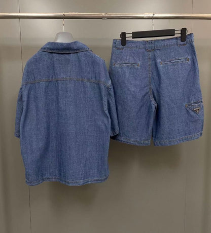 PRD Denim Shirt And Shorts Set