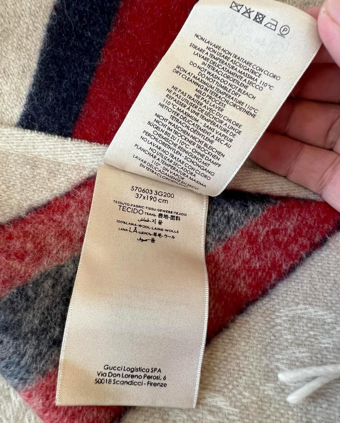 GG Monogram Wool Scarf