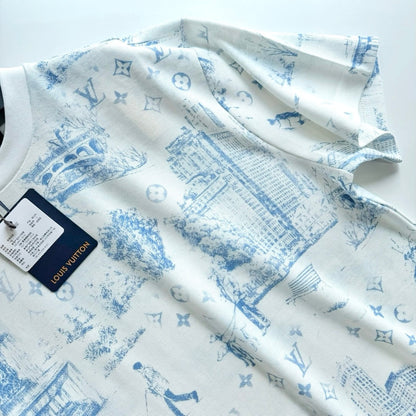 Lv Short-Sleeved Monogam Signature Shirt