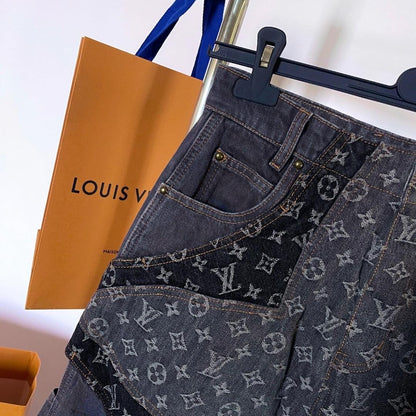 LV Monogram Denim Carpenter Pants