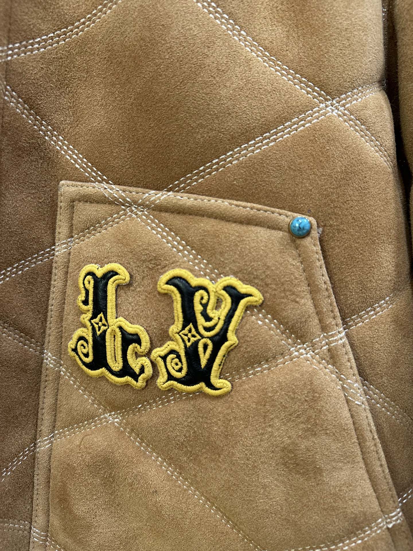 LV Shearling Embossed Jacket