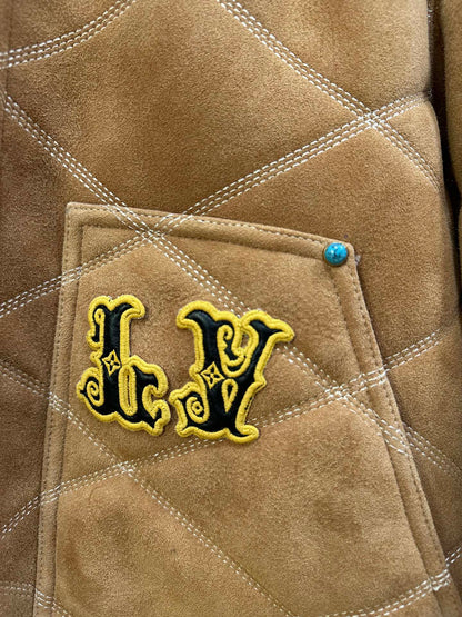 LV Shearling Embossed Jacket
