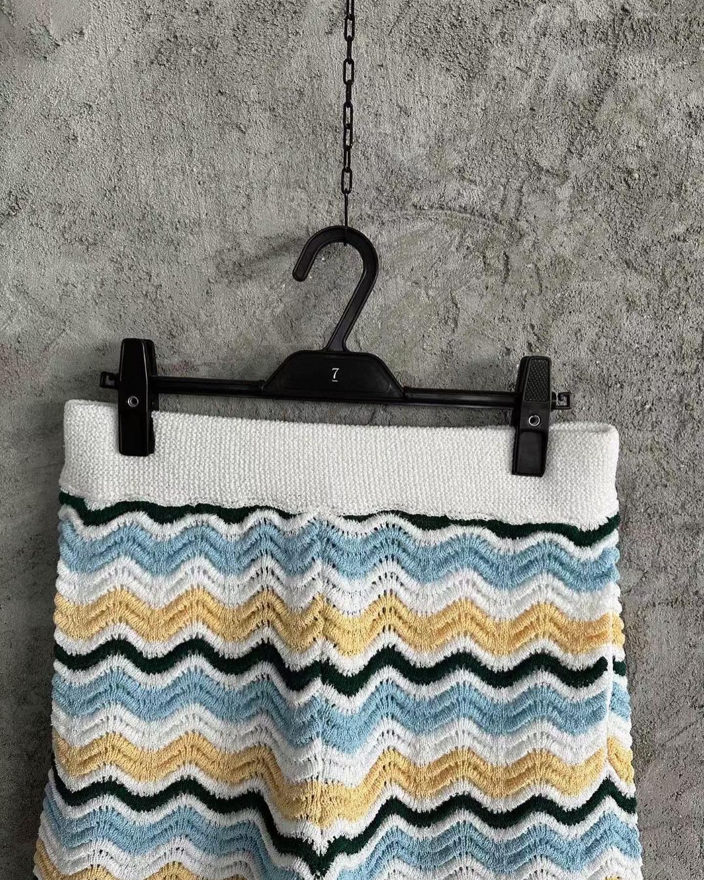 Casablanca Gradient Wave Texture Shorts