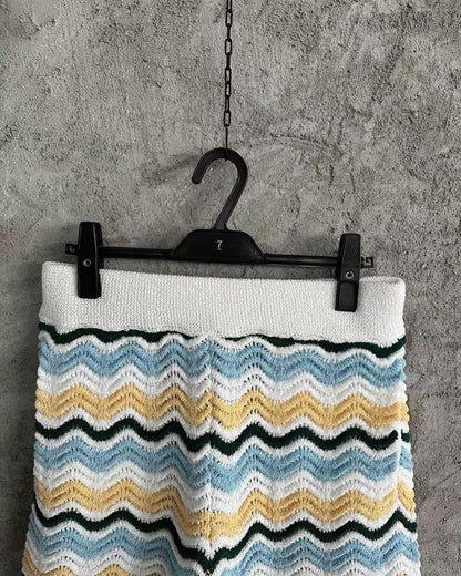 Casablanca Gradient Wave Texture Shorts