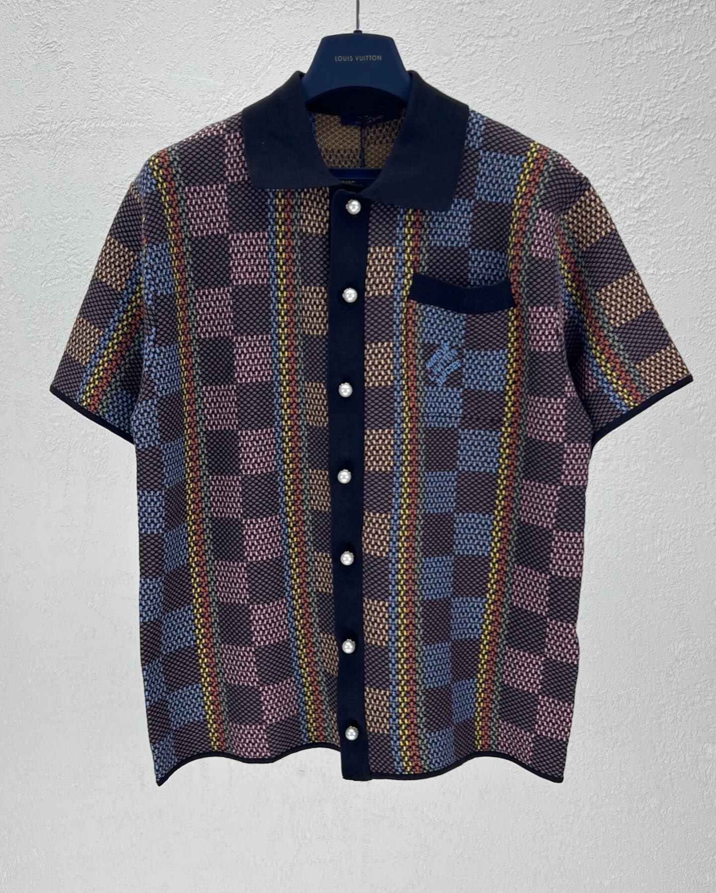 Lv Cotton Silk Shirt And Shorts Set