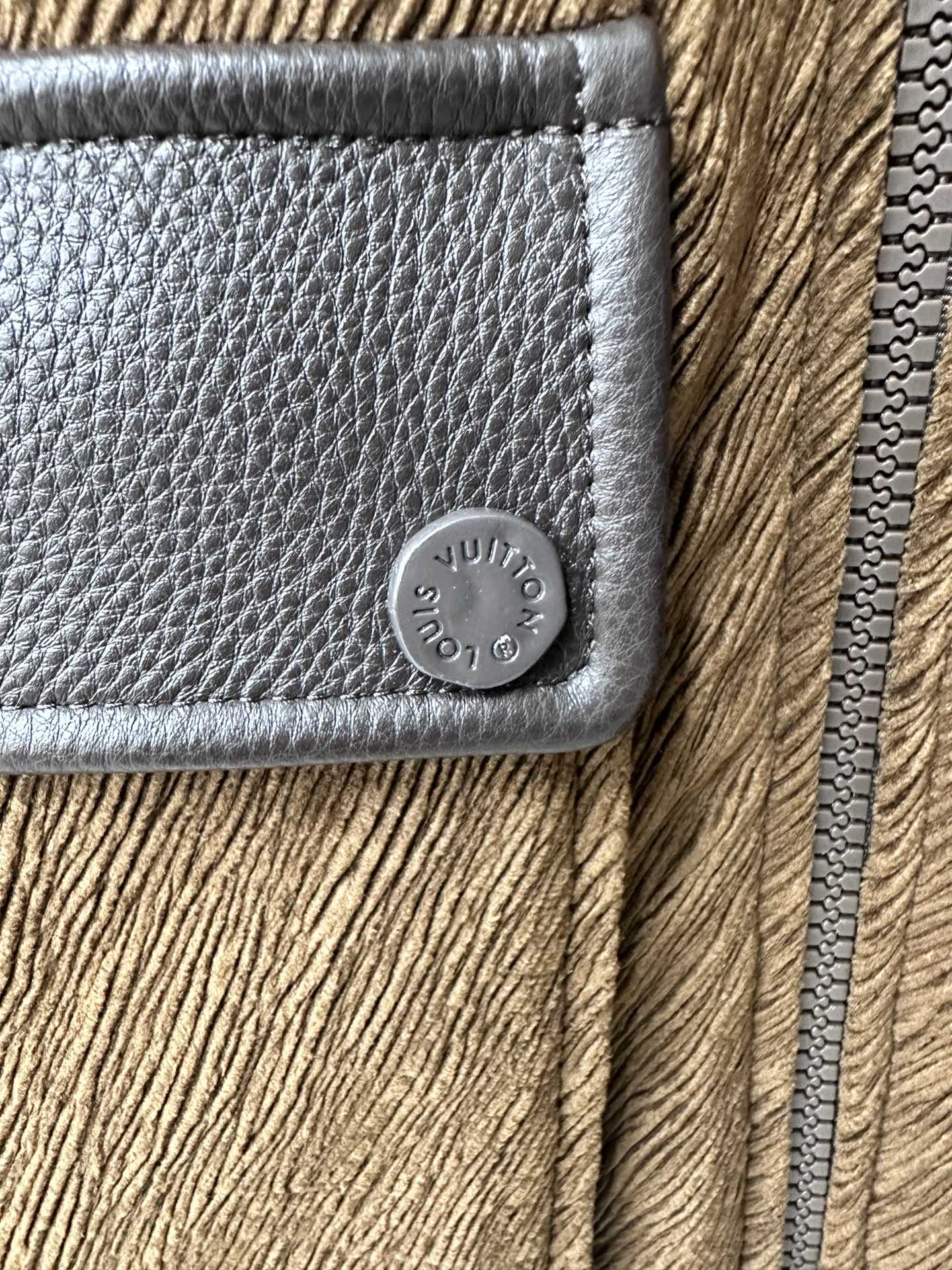 Lv Military Leather Fur Jacket