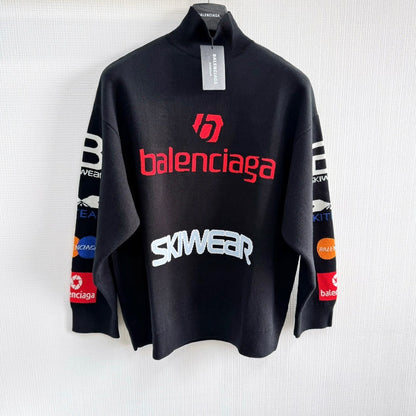 BALE  Black stretch wool blend sweater