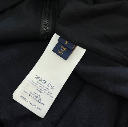 Lv Monogram French Terry Zip-Through Hoodie