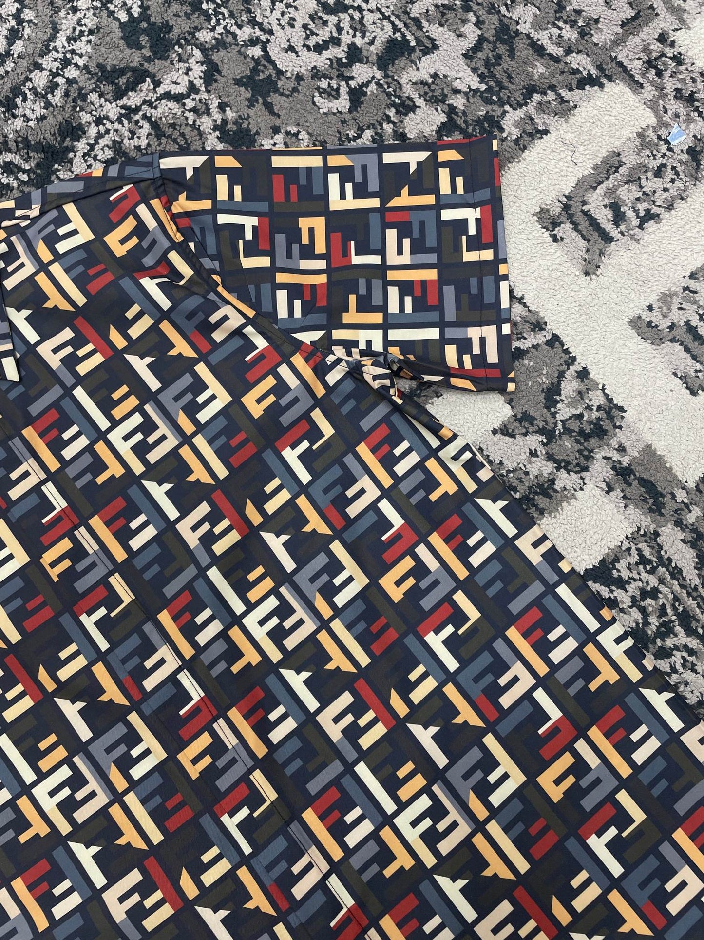 FND  Anagram Logo Embroidered Jersey T-Shirt