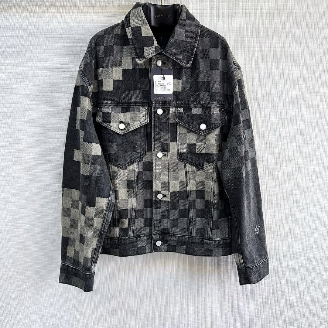 Lv Damoflage Classic Denim Jacket