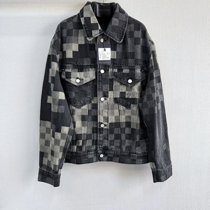 Lv Damoflage Classic Denim Jacket