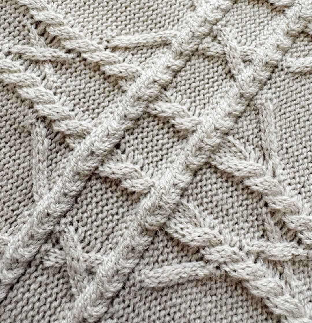 CD Icons Cannage Sweater Beige Cashmere Knit