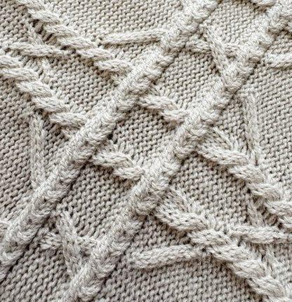 CD Icons Cannage Sweater Beige Cashmere Knit