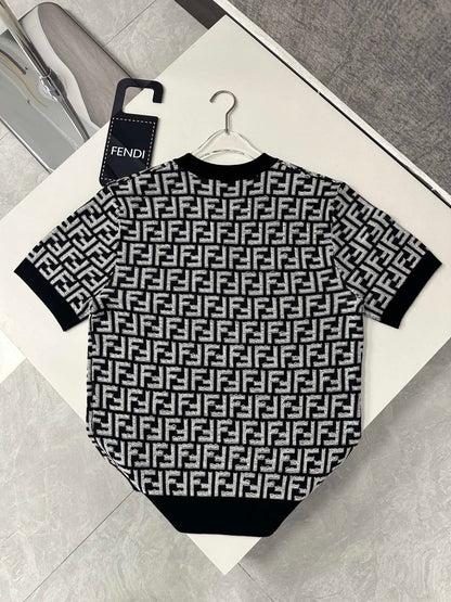 FND Anagram Logo Embroidered Jersey T-Shirt