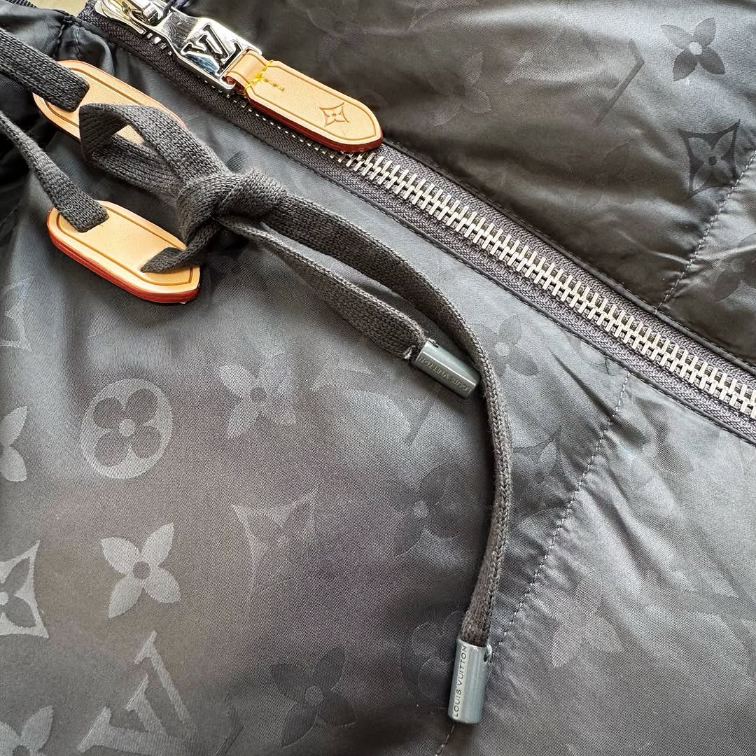 LV Monogram Hoodied Down Jacket