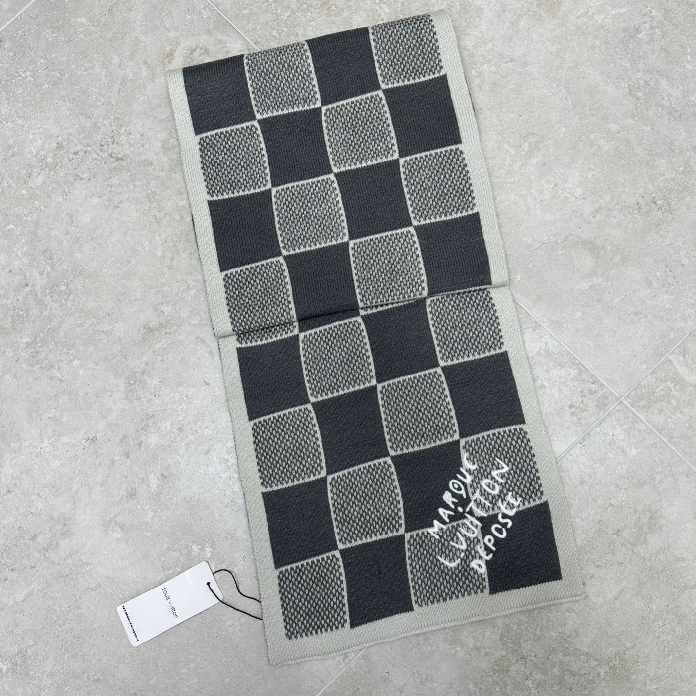 Lv Damier Heritage Scarf & Beanie