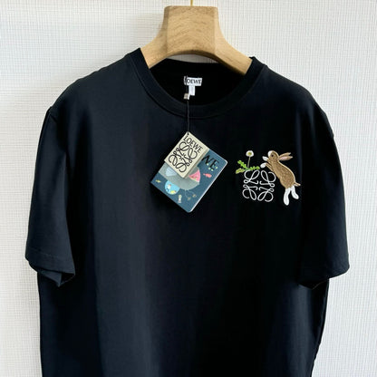 LOEWE Logo Embroidered Cotton Jersey T-Shirt