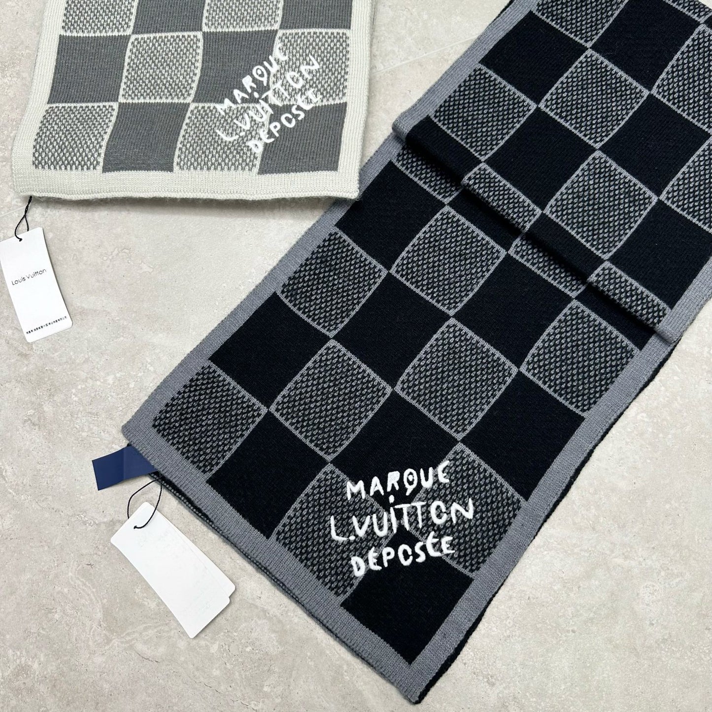 Lv Damier Heritage Scarf & Beanie