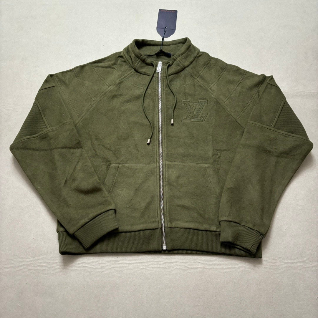 Lv Quilted Textured Wool Blouson