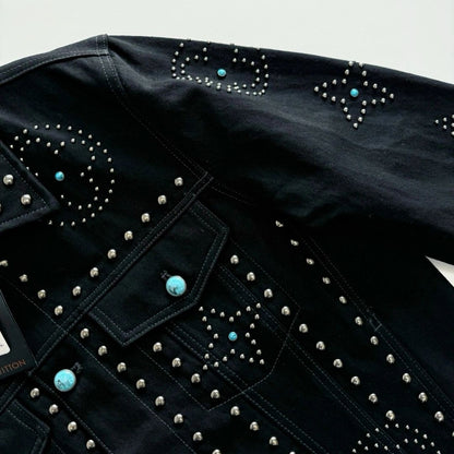 Lv Denim Jacket With Crystals