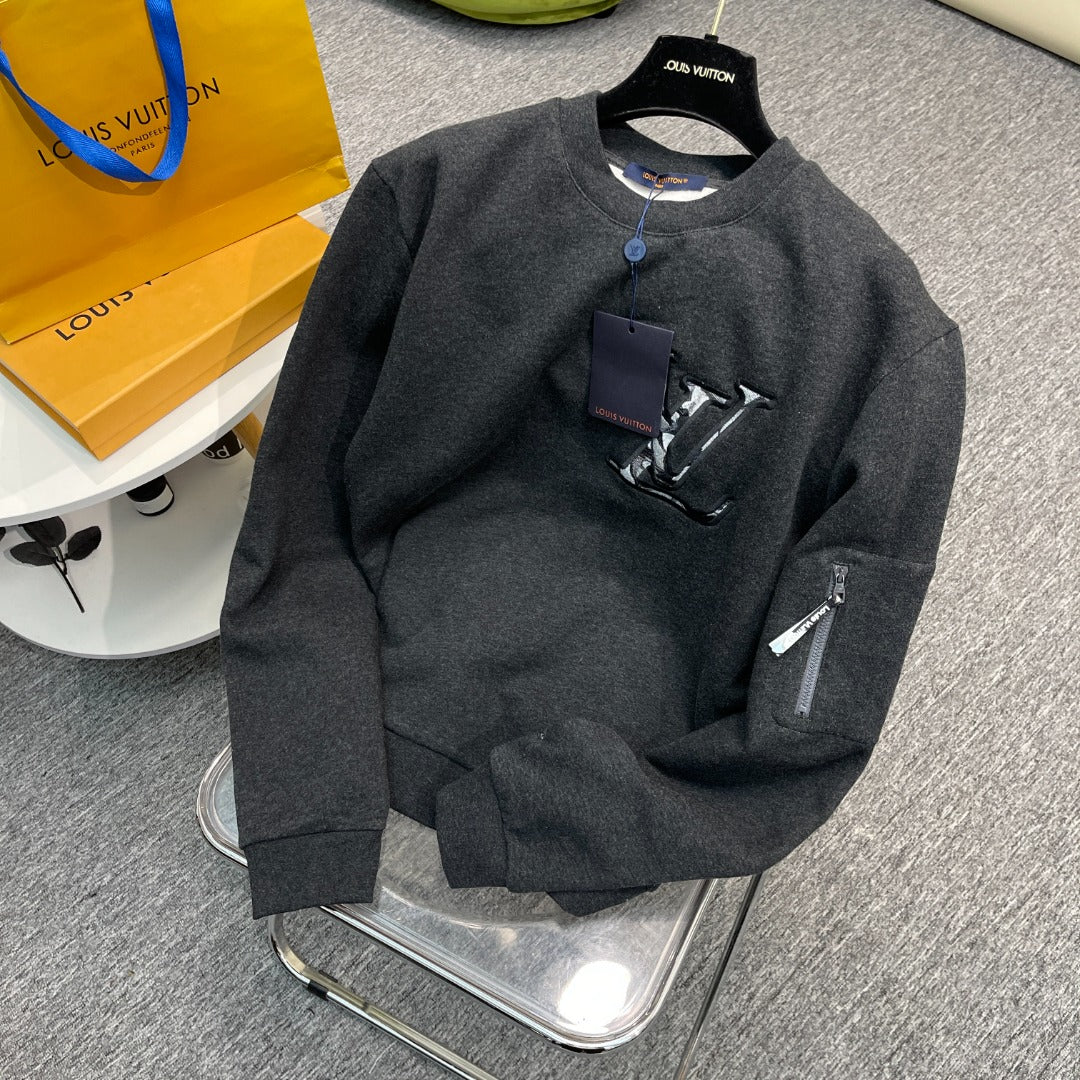 Lv Cotton Jacquard Crewneck