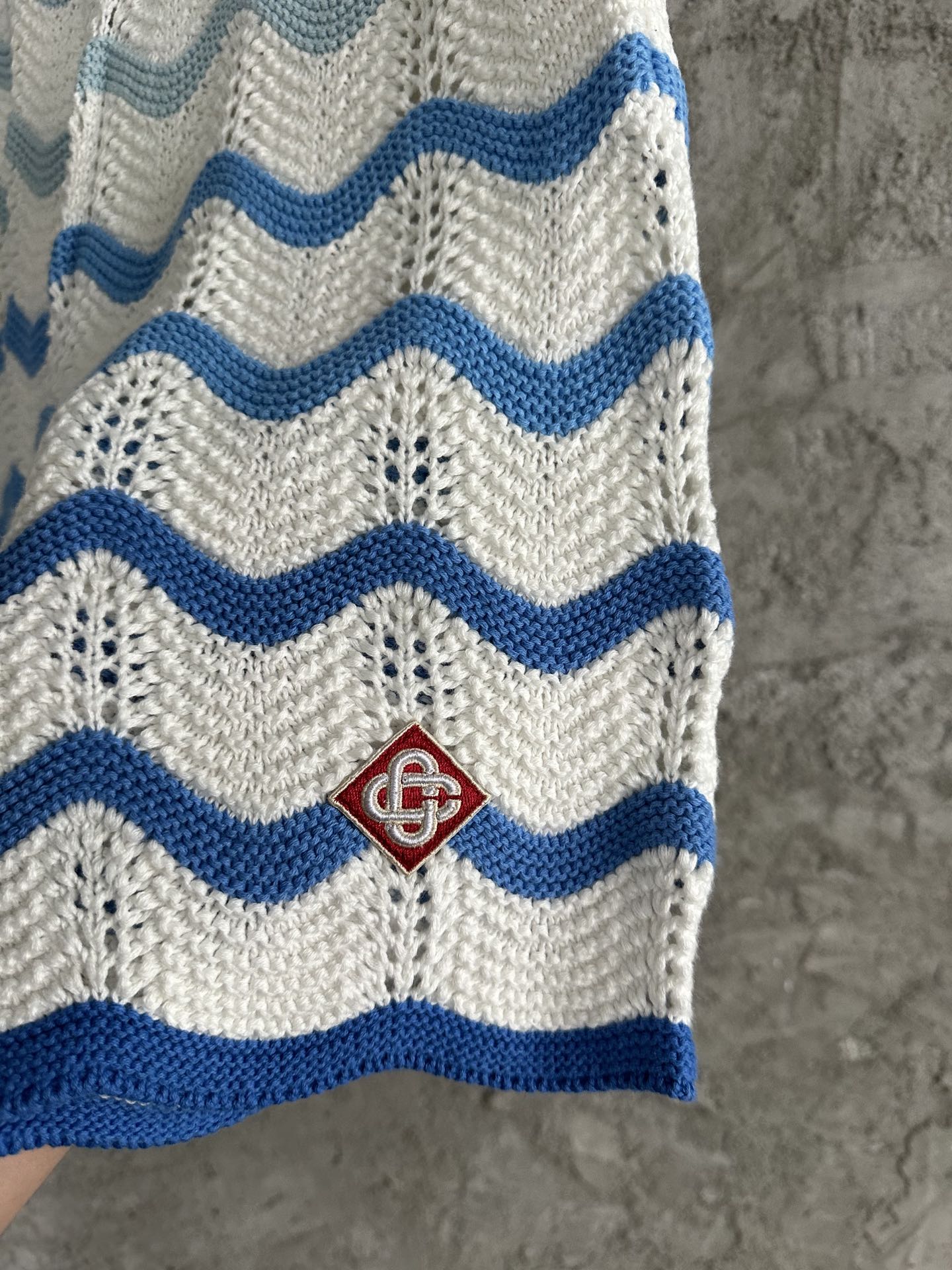 Casablanca Gradient Wave Texture Shorts