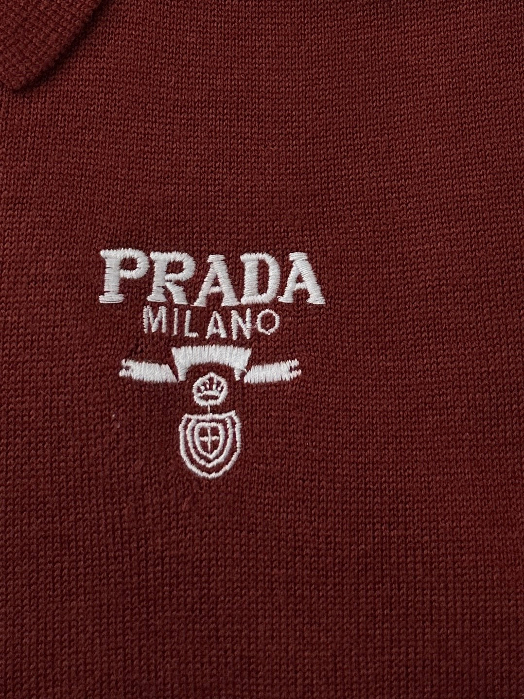 PRD Logo Wool Polo Half Zip Shirt