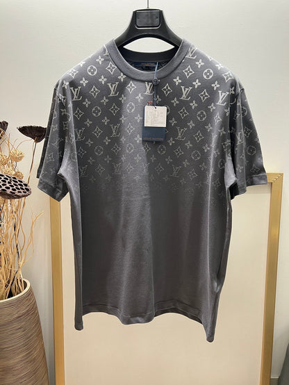 Lv Short-Sleeved Monogram Wool Shirt