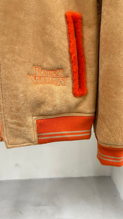 Lv Leather orange Jacket