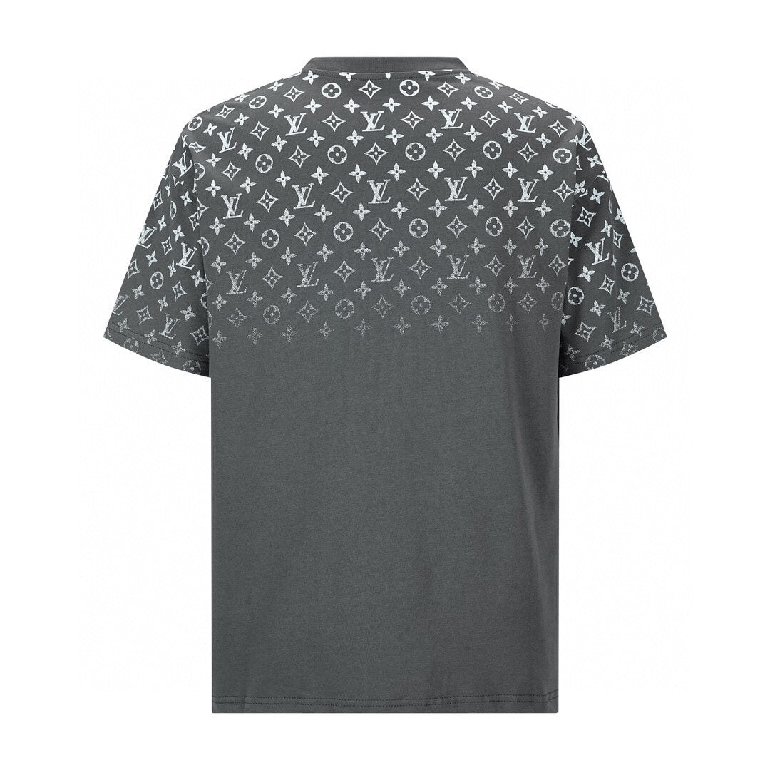 Lv Short-Sleeved Monogram Wool Shirt