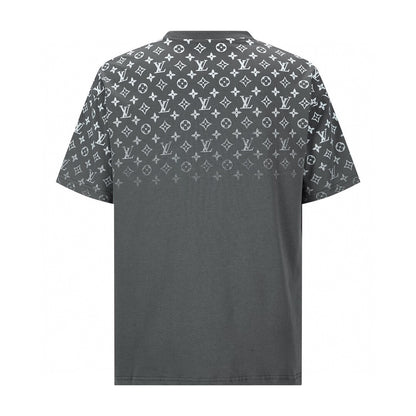 Lv Short-Sleeved Monogram Wool Shirt