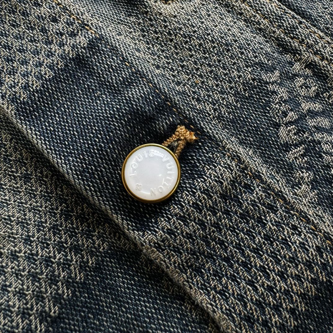 Lv Damier Washed Denim Jacket