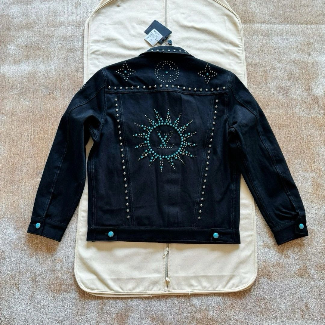 Lv Denim Jacket With Crystals