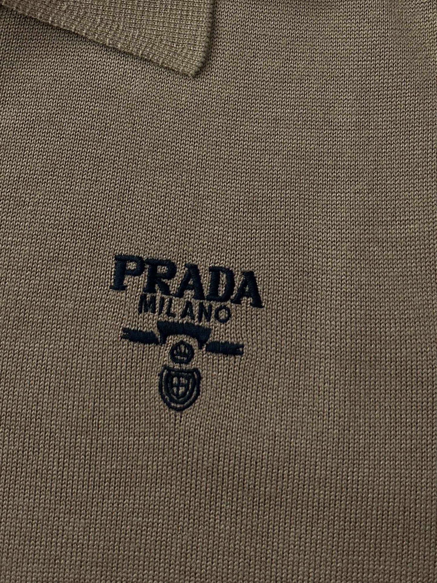 PRD Logo Wool Polo Half Zip Shirt