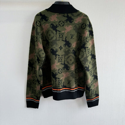 Lv Jacquard Wool Bomber Blouson