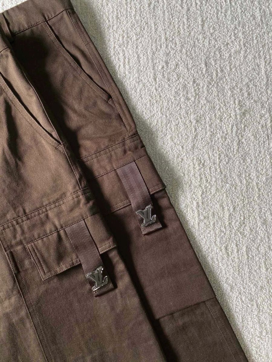 Lv Signature Cotton Cargo Pants