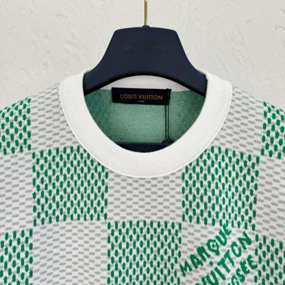 Lv Cotton Jacquard Crewneck