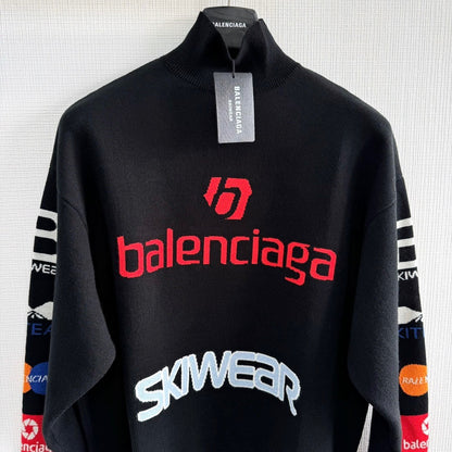 BALE  Black stretch wool blend sweater