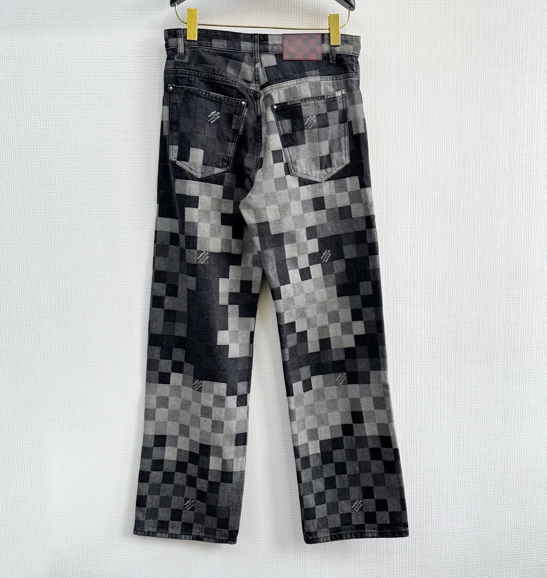 LV Monogram Denim Carpenter Pants