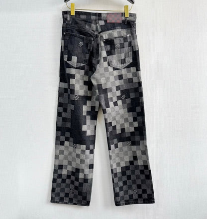 LV Monogram Denim Carpenter Pants