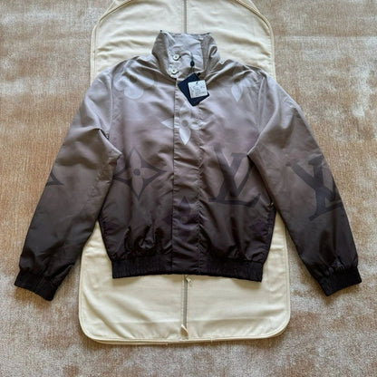Lv Monogram Printed Light Nylon Windbreaker