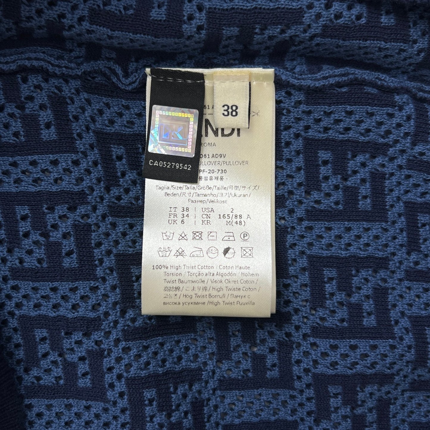 FND Anagram Logo Embroidered Cotton Jersey T-Shirt