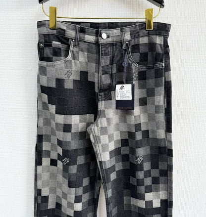 LV Monogram Denim Carpenter Pants