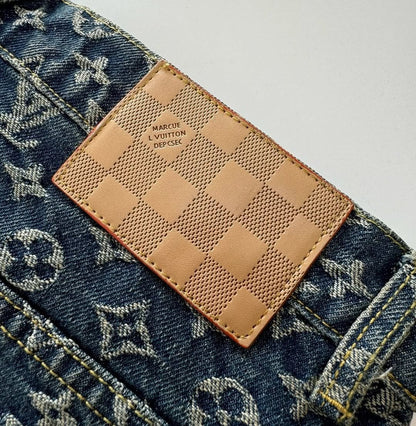 LV Monogram Denim Tailored Pants
