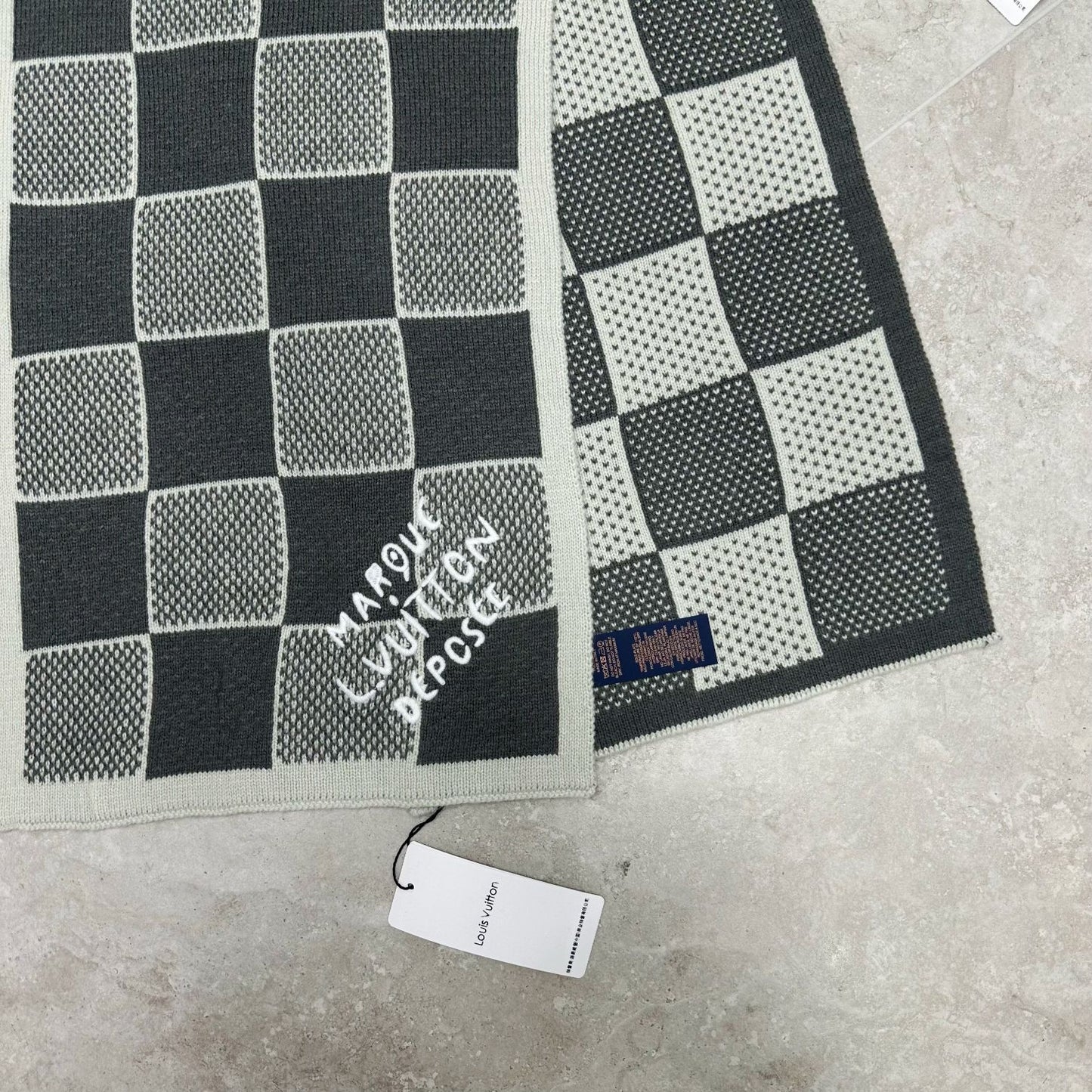 Lv Damier Heritage Scarf & Beanie