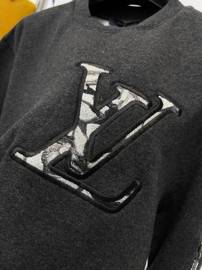 Lv Cotton Jacquard Crewneck